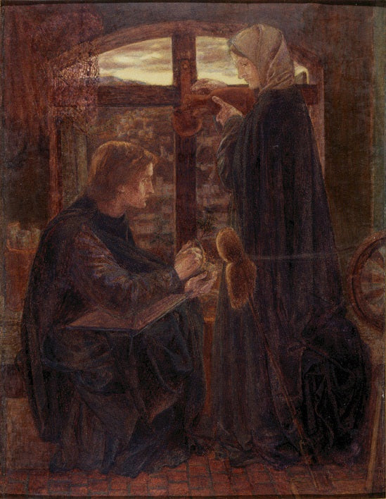Marie in het huis van Sint Jan - Dante Gabriel Rossetti