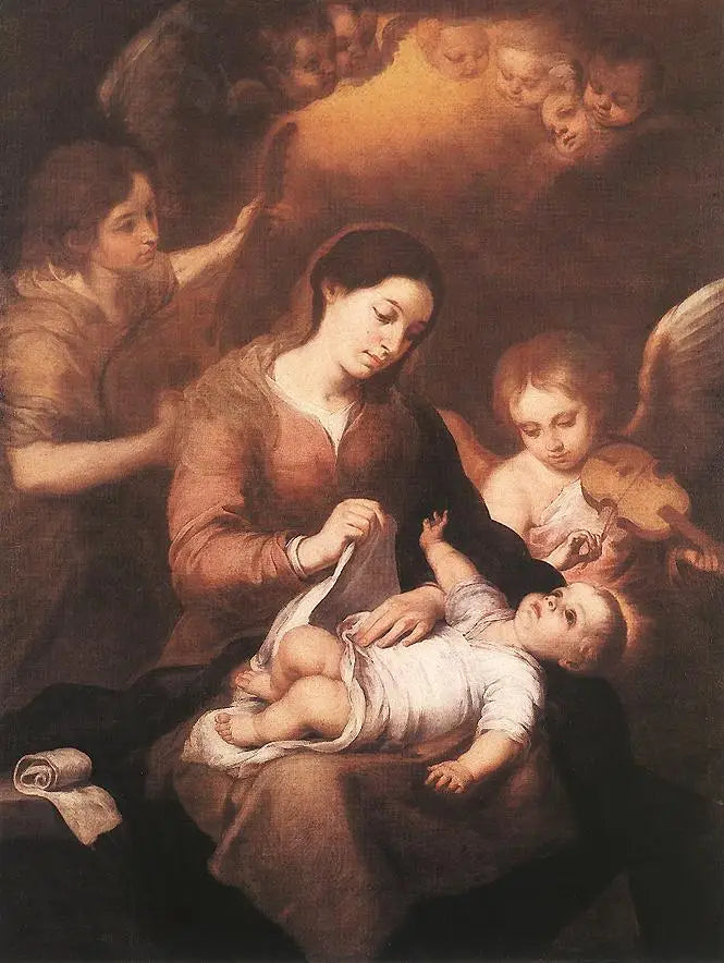 Marie en het Kind met engelen die muziek maken - Bartolomé Esteban Murillo

Source:
Marie et l'Enfant avec des anges jouant de la musique - Bartolomé Esteban Murillo