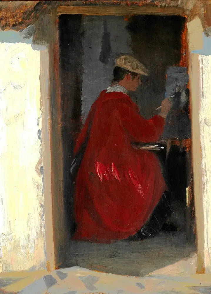 Marie Krøyer die schildert in Ravello - Peder Severin Krøyer