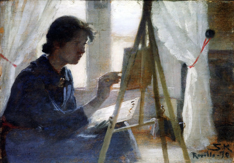 Marie Kroyer schildert in Ravello - Peder Severin Krøyer