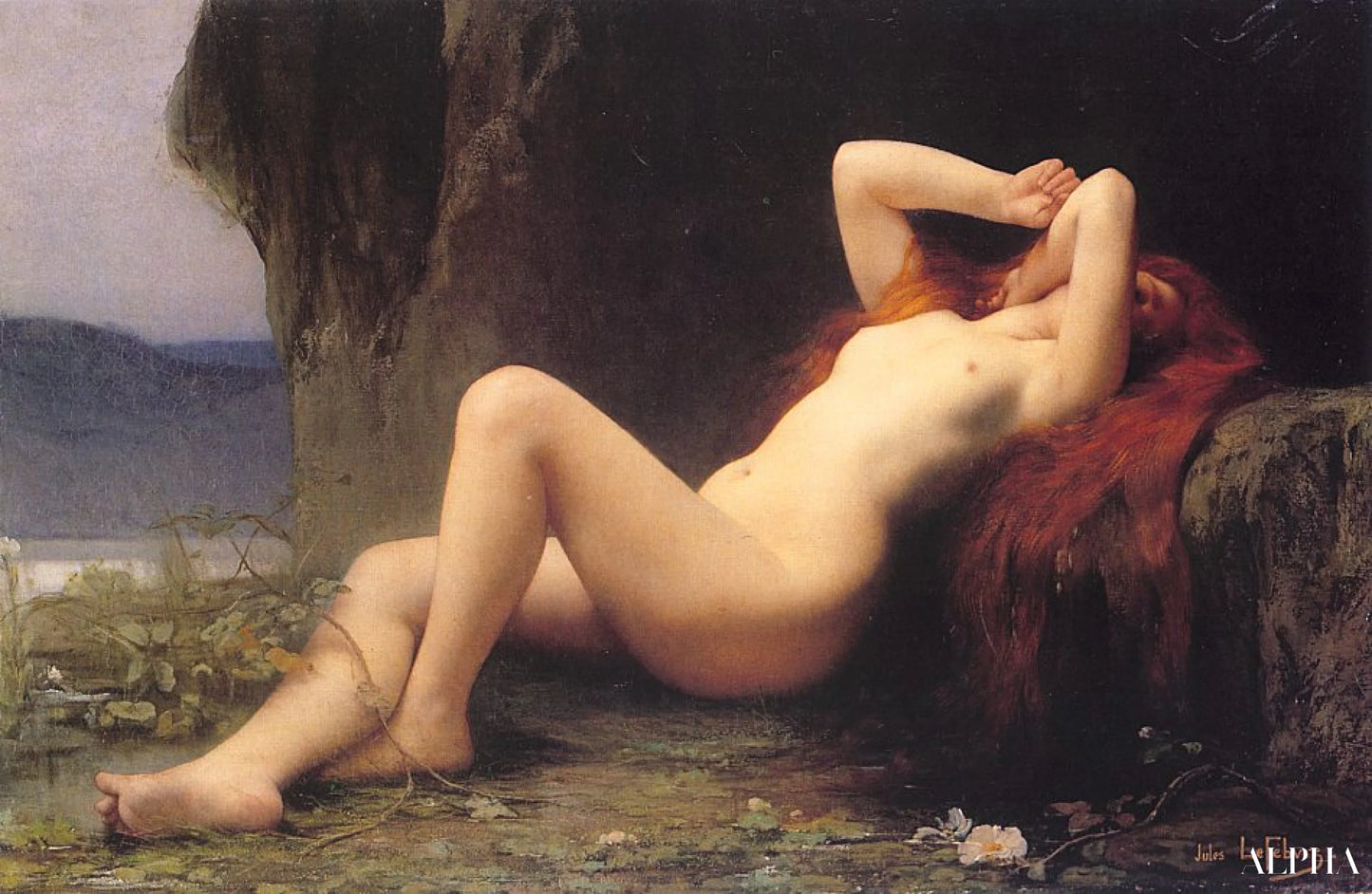 Marie Madeleine in de grot - Jules Lefebvre - Reproducties van schilderijen en hoogwaardige schilderkunst