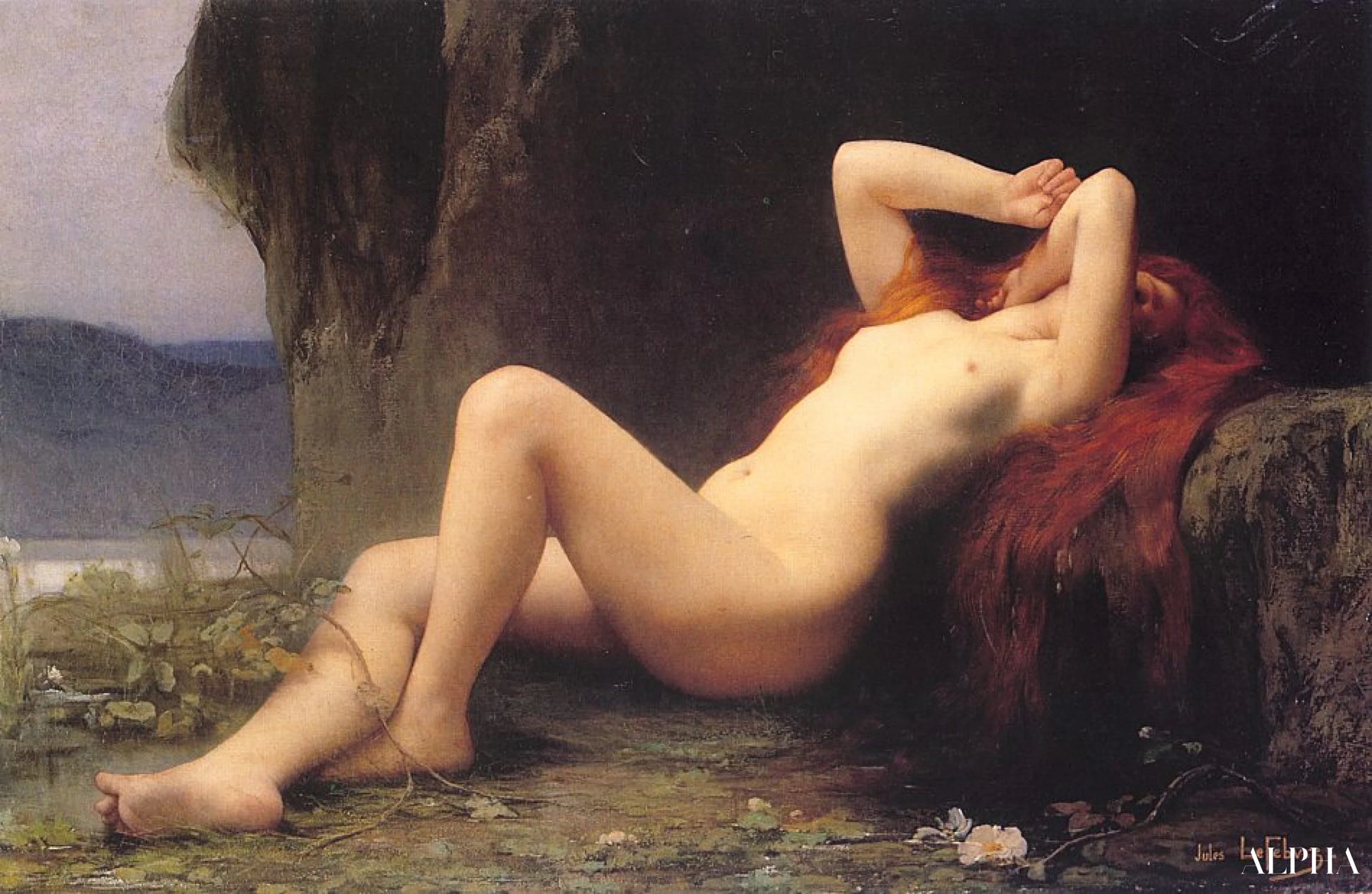 Marie Madeleine in de grot - Jules Lefebvre - Reproducties van schilderijen en hoogwaardige schilderkunst