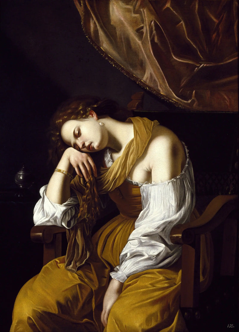 Marie-Madeleine en melancholie - Artemisia Gentileschi