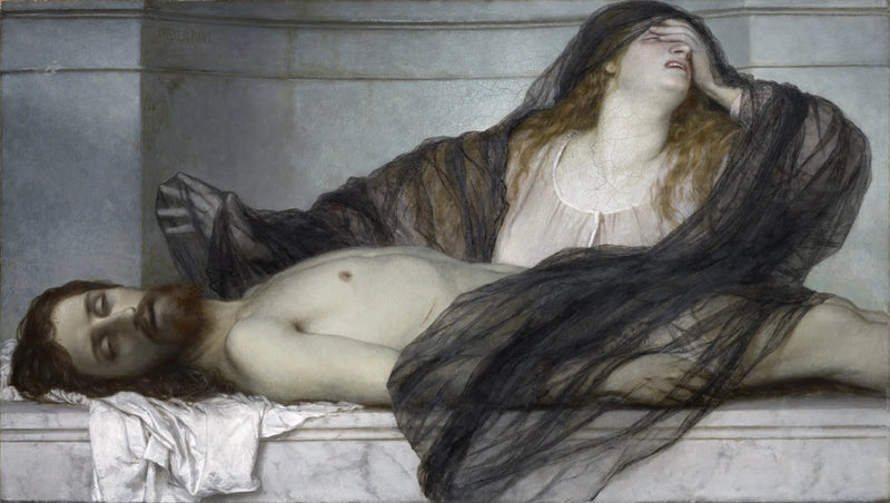 Marie-Madeleine die huilt om de gestorven Christus - Arnold Böcklin

Source:
Marie-Madeleine pleurant le Christ mort - Arnold Böcklin