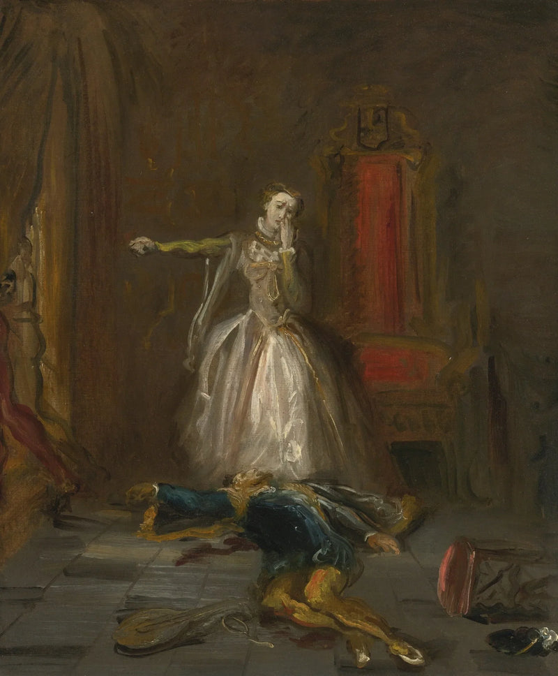 Marie Stuart die zweert op wraak - Théodore Chassériau