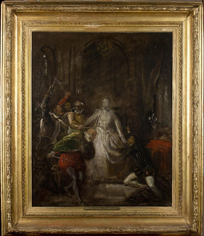 Marie Stuart die Riccio beschermt - Théodore Chassériau
