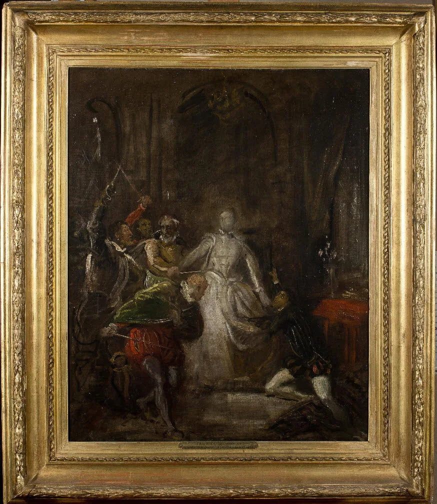 Marie Stuart die Riccio beschermt - Théodore Chassériau