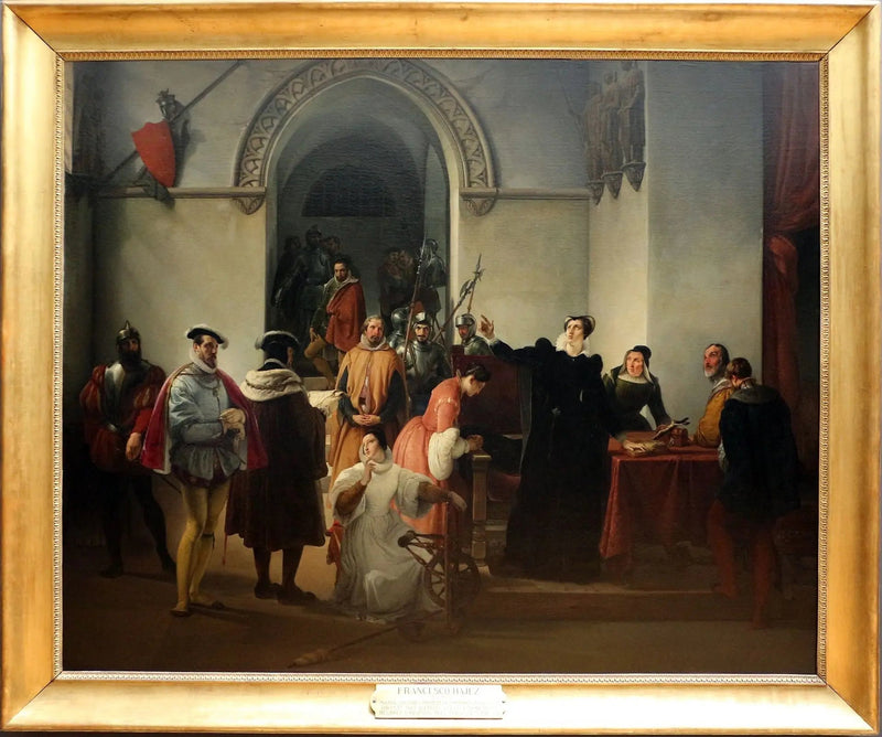 Maria Stuart protestant over haar onschuld bij het lezen van haar doodvonnis - Francesco Hayez

Source:
Marie Stuart protestant de son innocence à la lecture de sa condamnation à mort - Francesco Hayez