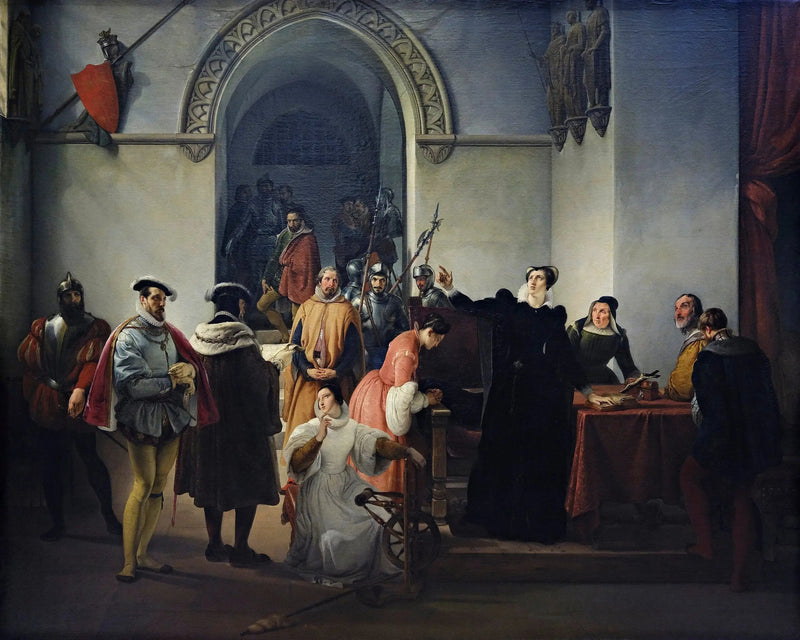 Maria Stuart protestant over haar onschuld bij het lezen van haar doodvonnis - Francesco Hayez

Source:
Marie Stuart protestant de son innocence à la lecture de sa condamnation à mort - Francesco Hayez