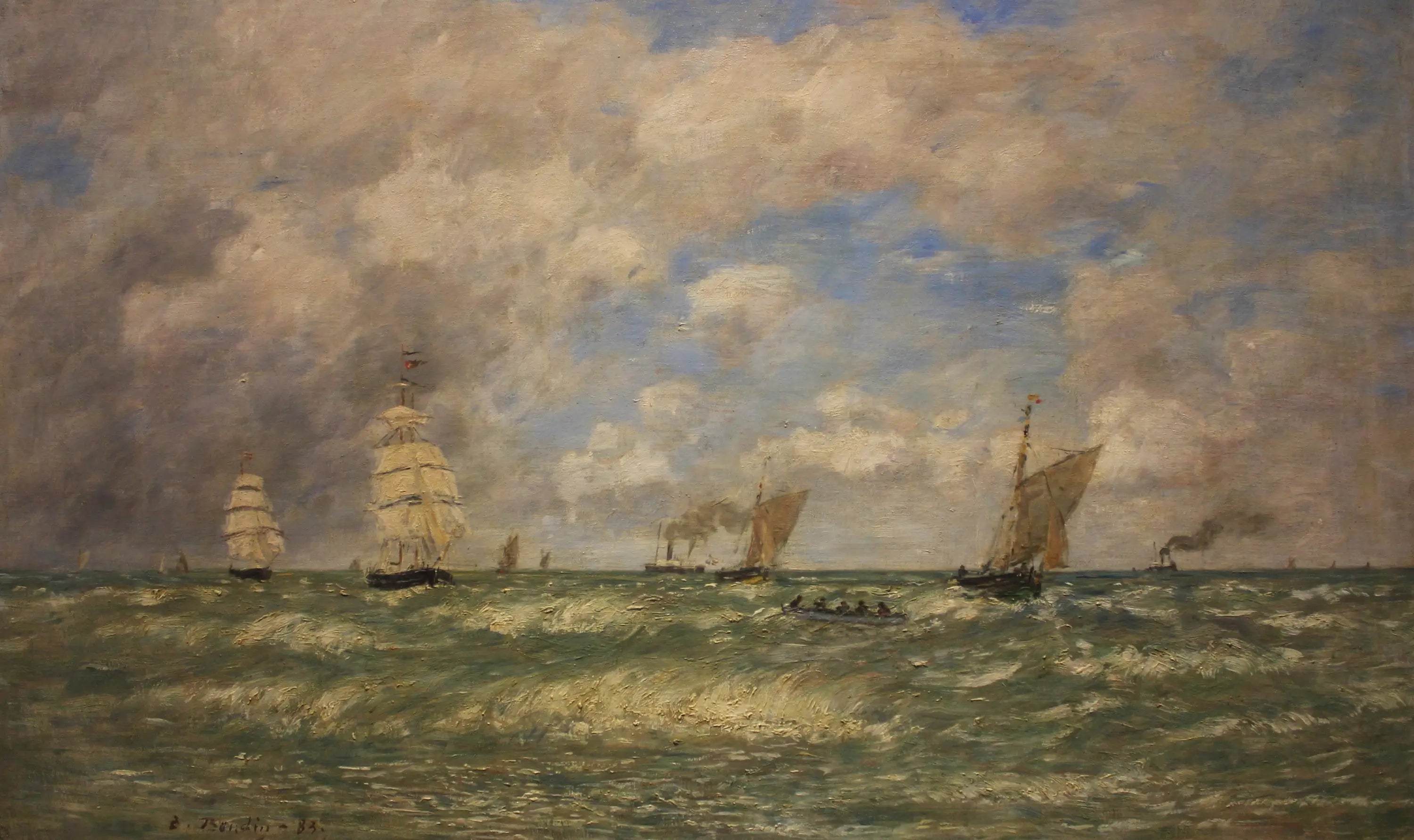 Marin - Eugène Boudin image 1 reproduction artisanale de tableau