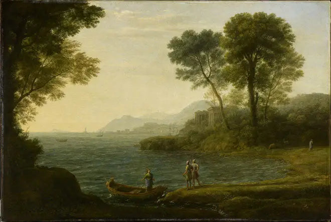 Marine met de inscheping van Carlo en Ubaldo - Claude Lorrain