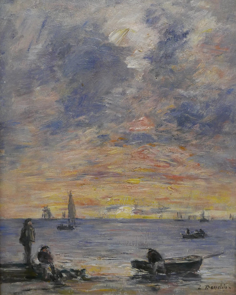 Marine, zonsondergang - Eugène Boudin