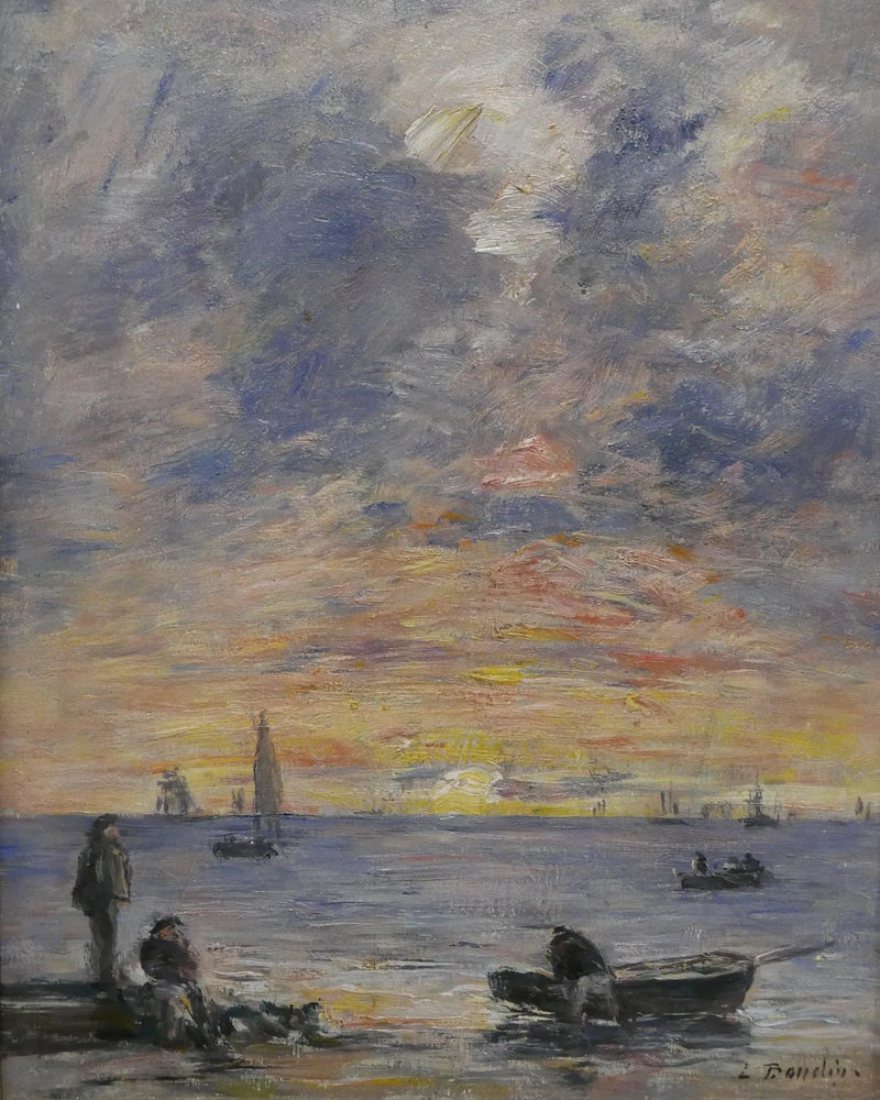 Marine, zonsondergang - Eugène Boudin