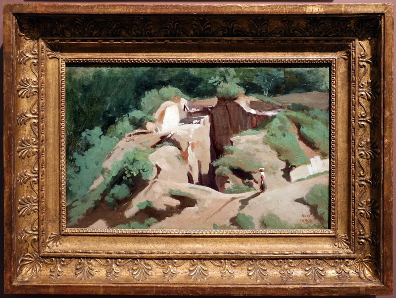 Marino. Een washok - Jean-Baptiste Camille Corot
