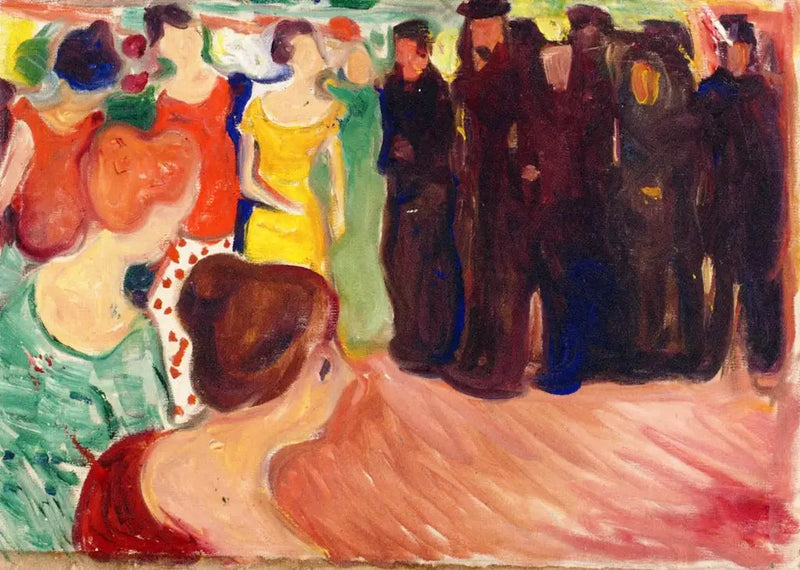 Zeelieden in de haven - Edvard Munch
