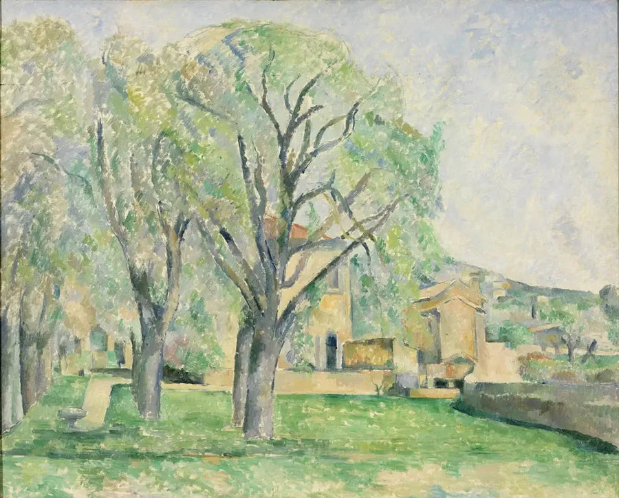 Paardenkastanjes en boerderij van Jas de Bouffan - Paul Cézanne