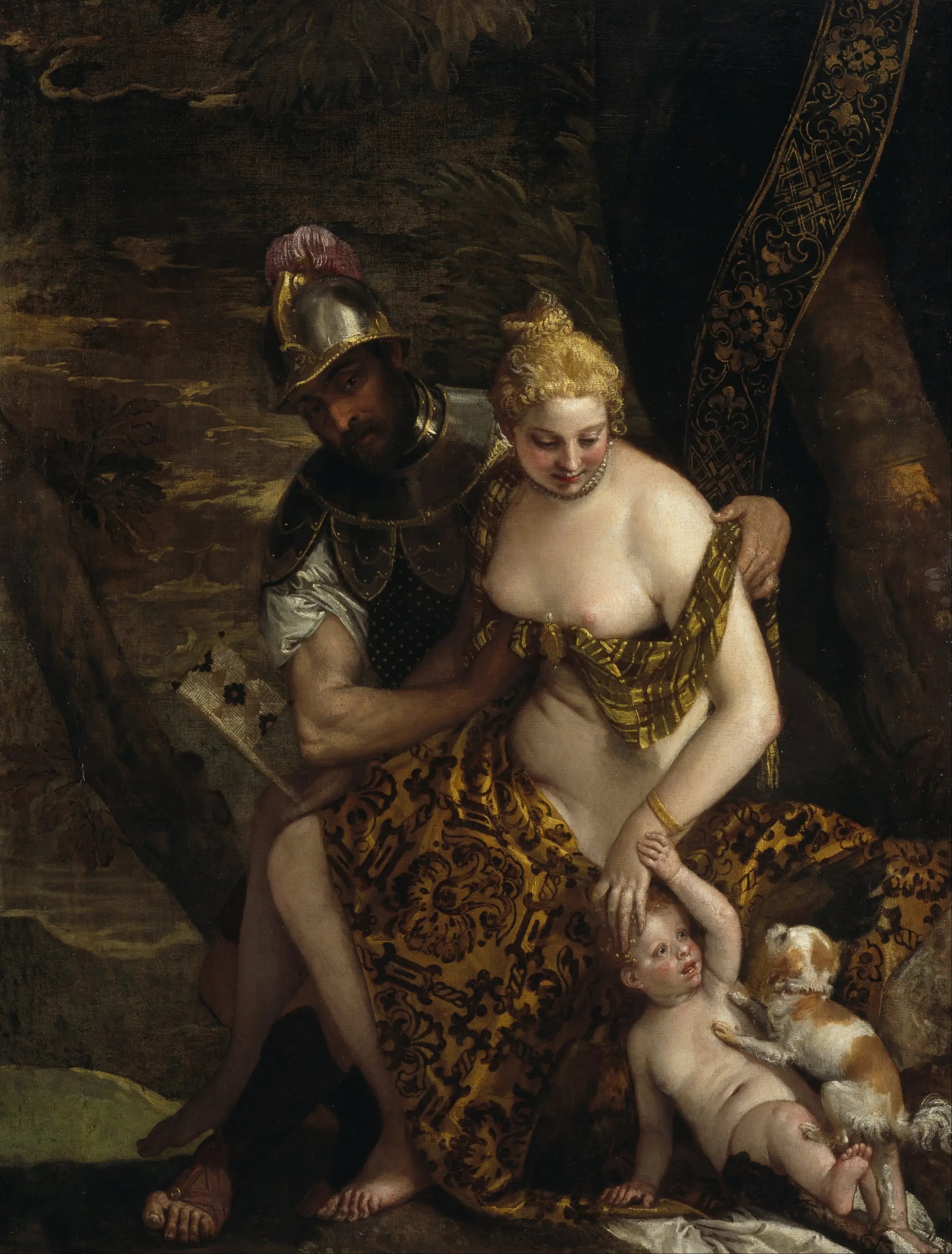 Mars déshabillant Vénus avec Cupidon et un chien - Paul Véronèse - Alpha Reproduction
