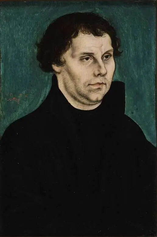 Martin Luther, half-length, naar rechts gekeerd - Lucas Cranach de Oudere