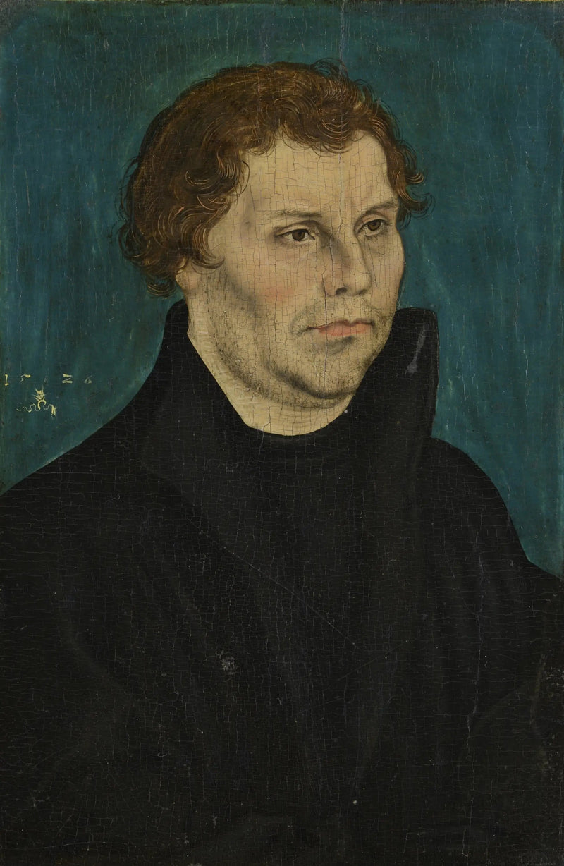 Martin Luther, half-length, naar rechts gekeerd - Lucas Cranach de Oudere