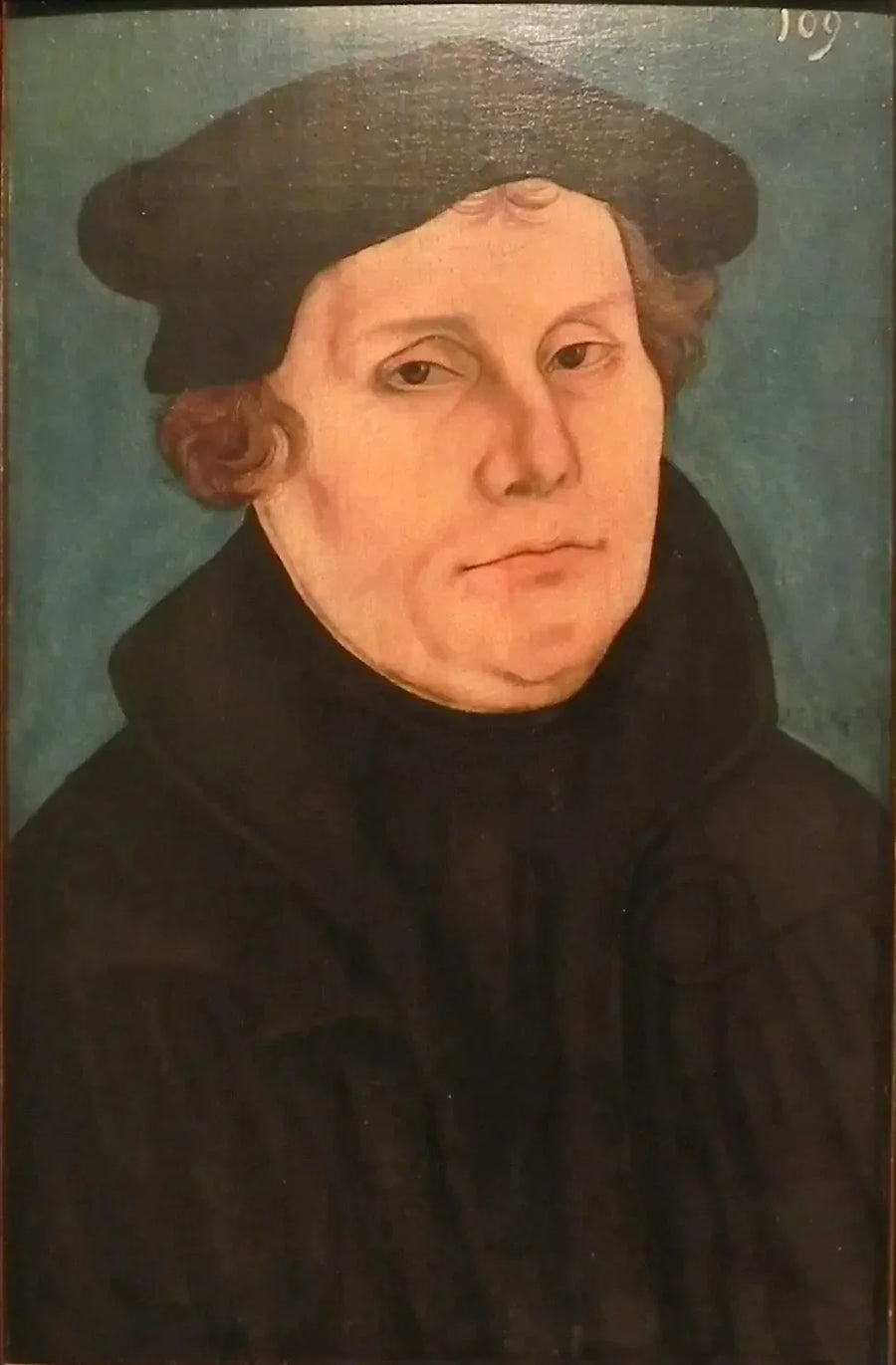 Martin Luther, en borstbeeld, naar rechts gekeerd - Lucas Cranach de Oudere