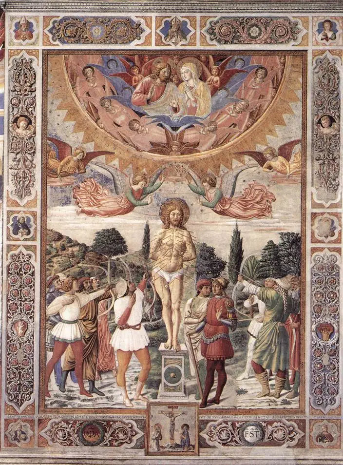 Martelaarschap van Sint Sebastiaan - Benozzo Gozzoli