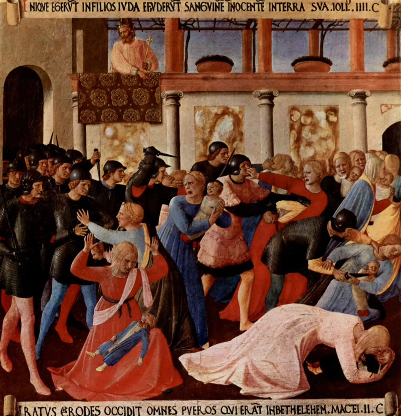 Bloedbad van onschuldigen in Bethlehem - Fra Angelico

Source:
Massacre des Innocents à Bethléem - Fra Angelico
