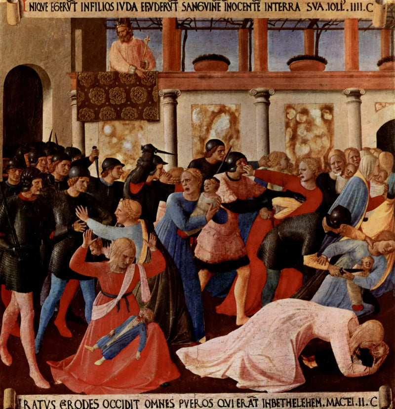 Bloedbad van onschuldigen in Bethlehem - Fra Angelico

Source:
Massacre des Innocents à Bethléem - Fra Angelico