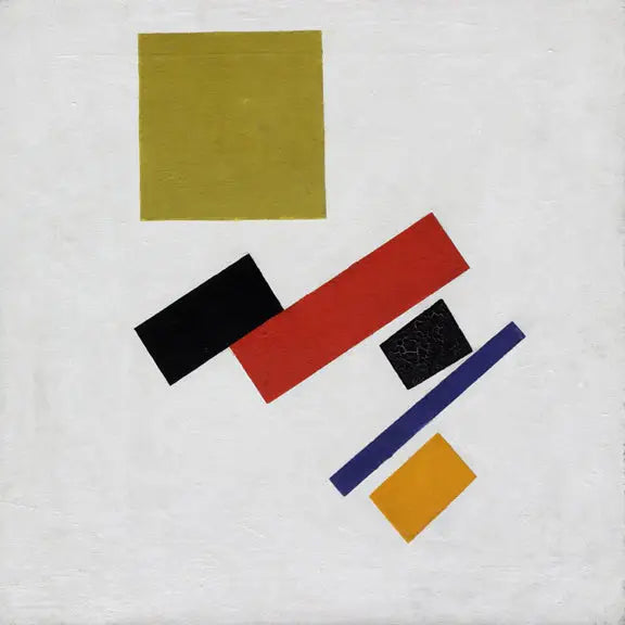 Bewegende beeldmassa's. Suprematisme compositie - Kazimir Malevich