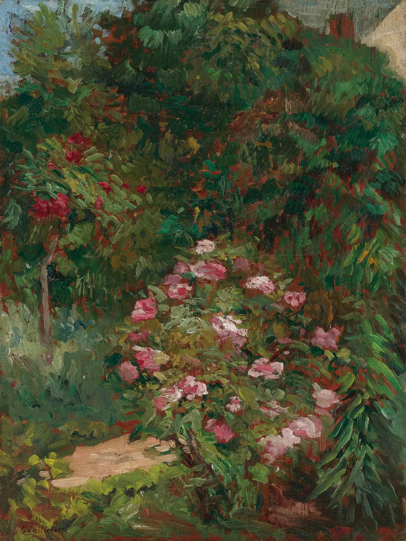 Massief van bloemen, tuin van Petit Gennevilliers - Gustave Caillebotte