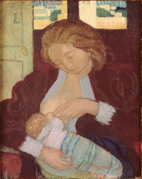 Moederschap met kanten manchetten - Maurice Denis
