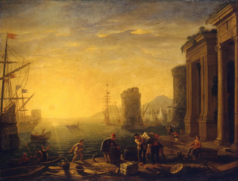 Ochtend in de haven - Claude Lorrain