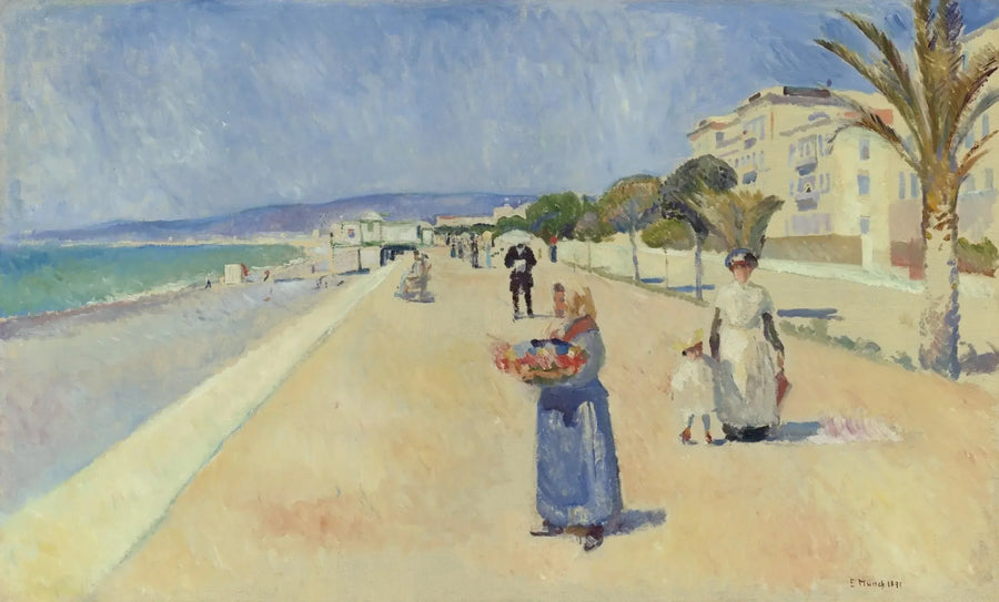 Ochtend op de Promenade des Anglais - Edvard Munch