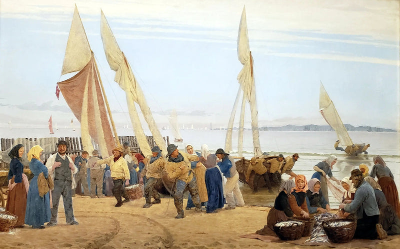 Ochtend in Hornbæk. De vissers komen terug - Peder Severin Krøyer