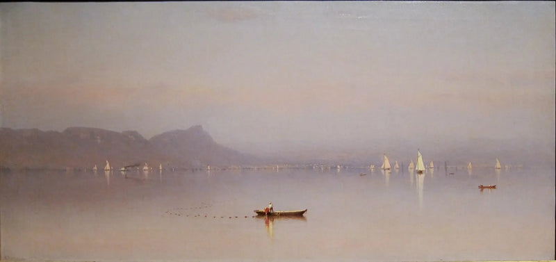 Ochtend in de Hudson, Haverstraw-baai - Sanford Robinson Gifford