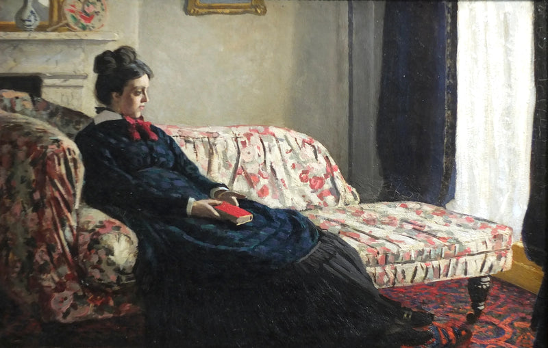 Meditatie. Madame Monet op de bank W163 - Claude Monet