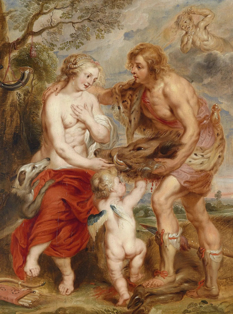 Méléagre toont aan Atalanta het hoofd van de everzwijn van Calydon, circa 1640 - Peter Paul Rubens