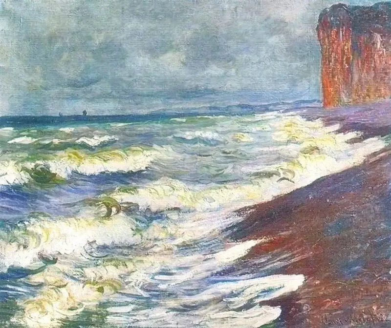 Woelige zee bij Pourville - Claude Monet