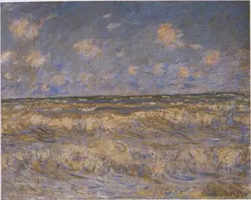 Woelige zee - Claude Monet