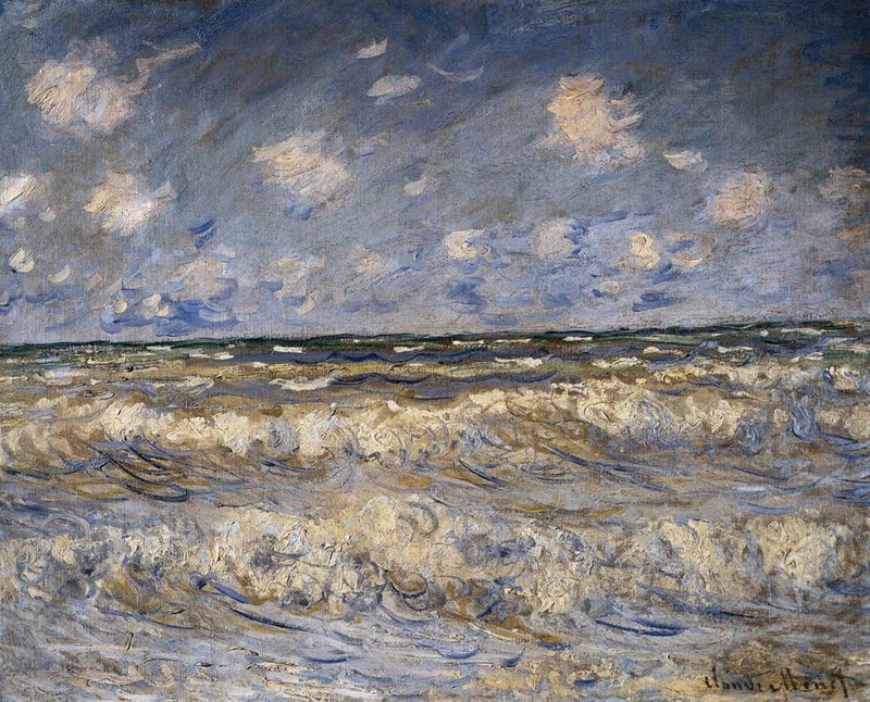 Woelige zee - Claude Monet