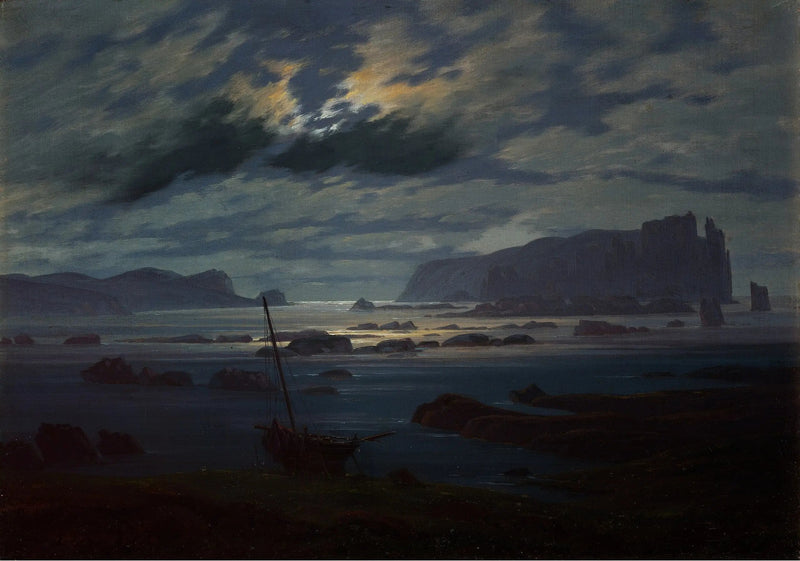 Noorderzee bij maanlicht - Caspar David Friedrich