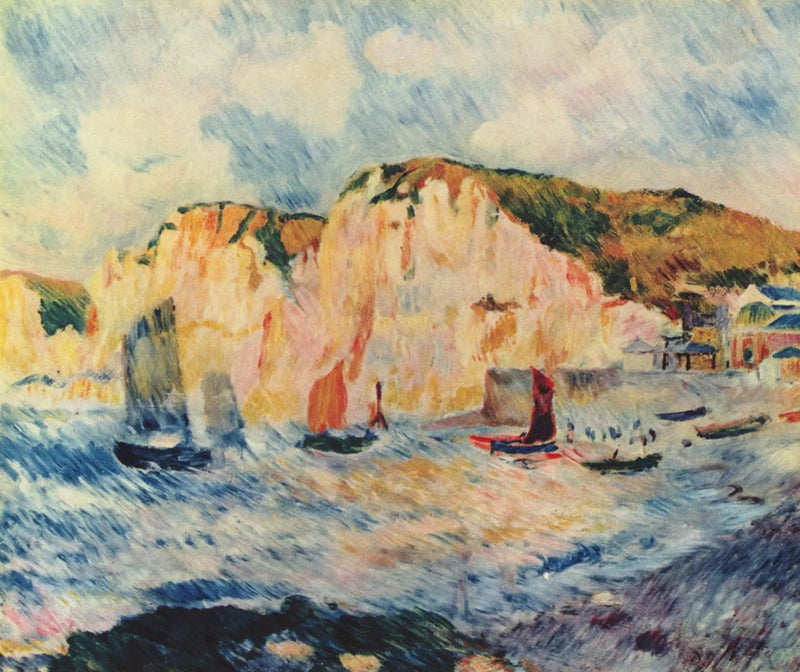 Zee en kliffen - Pierre-Auguste Renoir