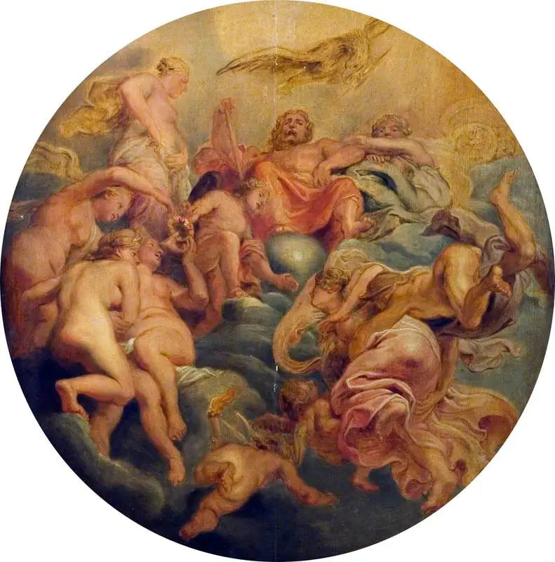 Mercurius die Psyché naar de Olympus leidt - Peter Paul Rubens