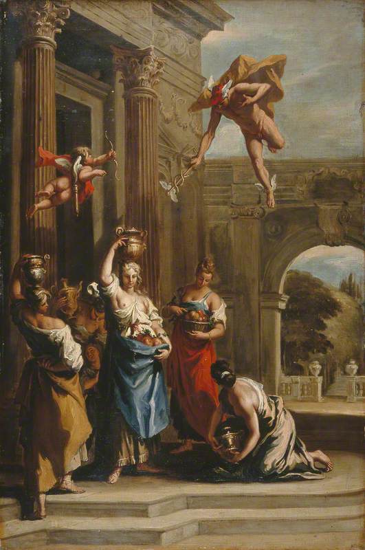 Mercurius, Herse en Aglauros - Sebastiano Ricci