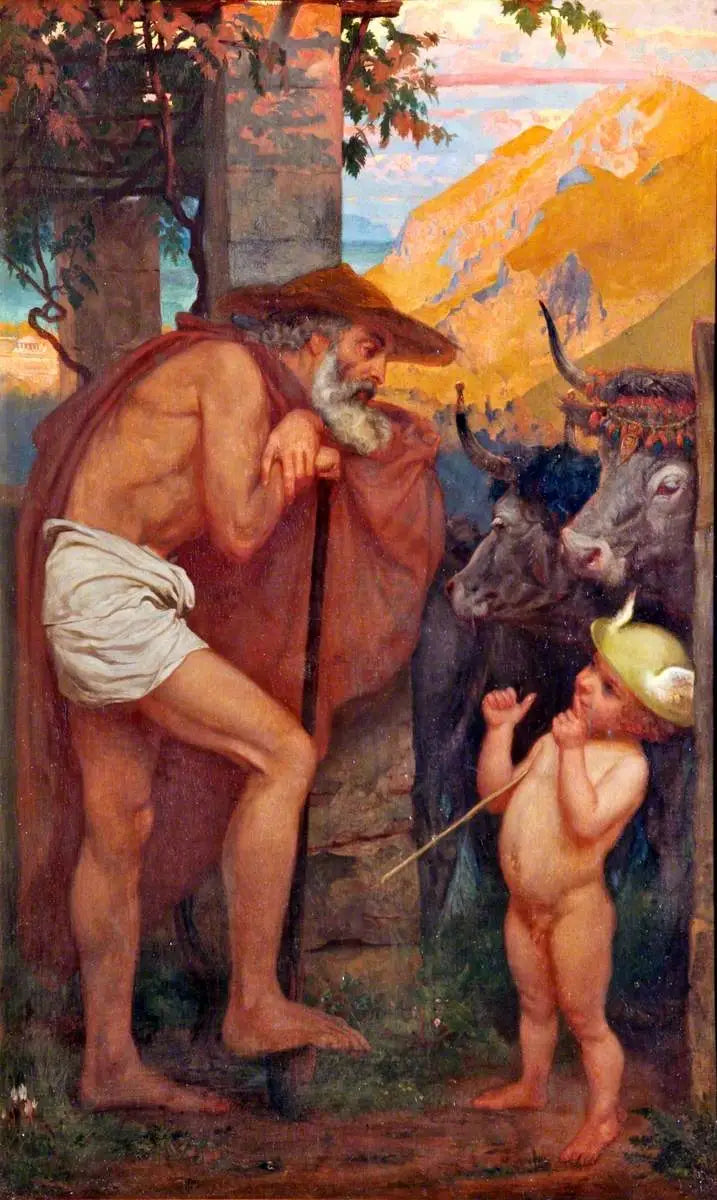 Vlievende mercuur die het vee van de goden steelt - Edward Poynter

Source:
Mercure volant le bétail des dieux - Edward Poynter