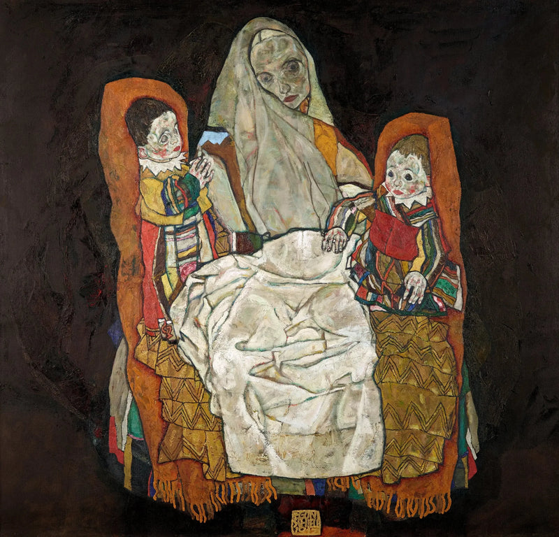 Moeder met twee kinderen III - Egon Schiele