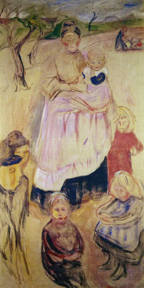Moeder met Kinderen, Thüringen - Edvard Munch