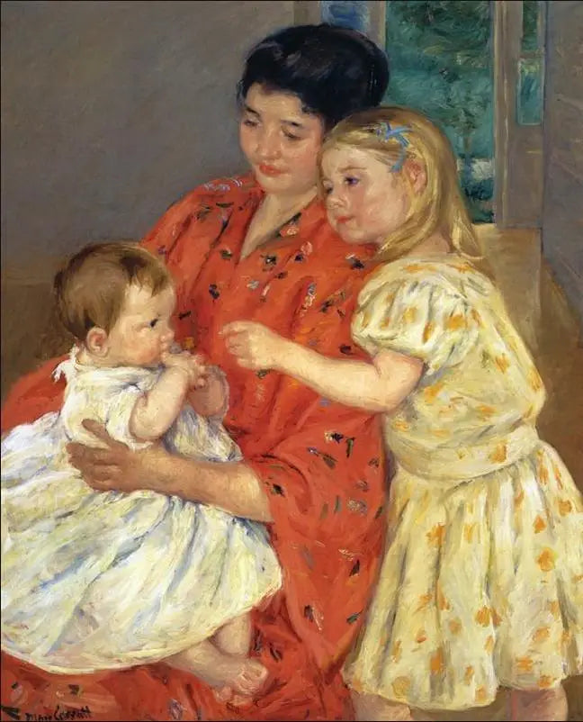 Moeder en twee kinderen - 1901 - Mary Cassatt