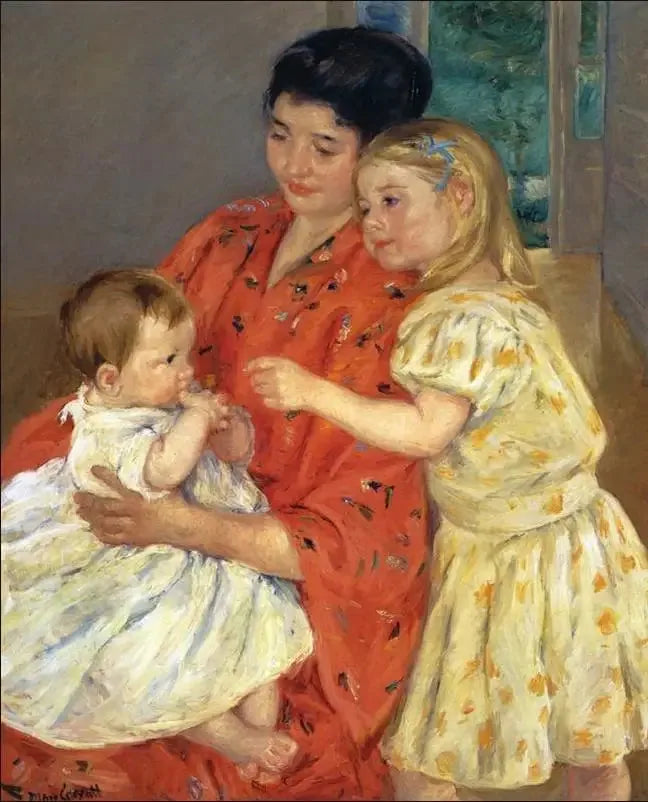 Moeder en twee kinderen - 1901 - Mary Cassatt