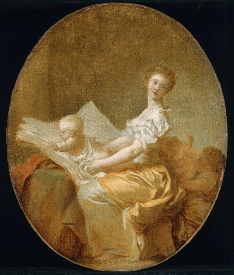 Moeder en kind - Jean-Honoré Fragonard