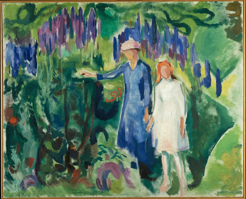 Moeder en Dochter in de tuin - Edvard Munch